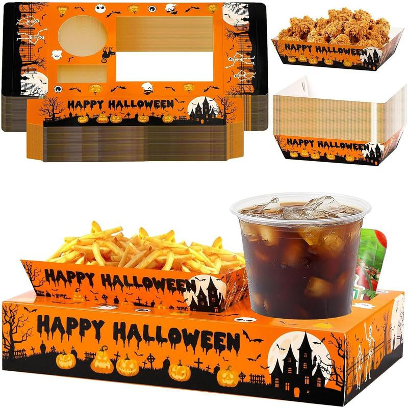 36Pcs Christmas Movie Night Snack Trays Candy Popcorn French Fries Snack Trays Christmas Movie Boxes for Snacks Tray Xmas Party Supplies Circus Cup