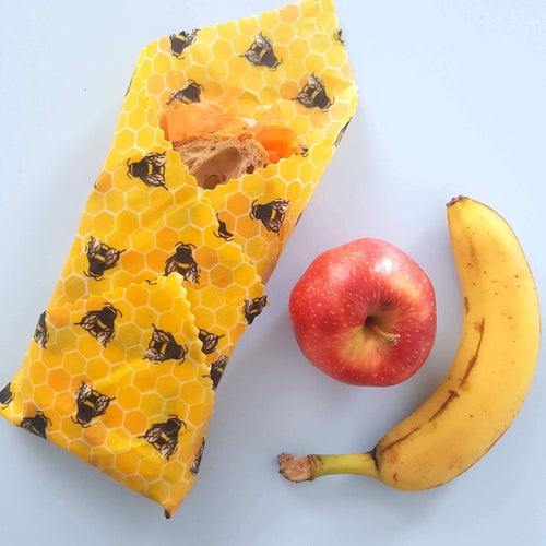 Classic Set of 3 L, M, S Beeswax Food Wraps | Bee Happy