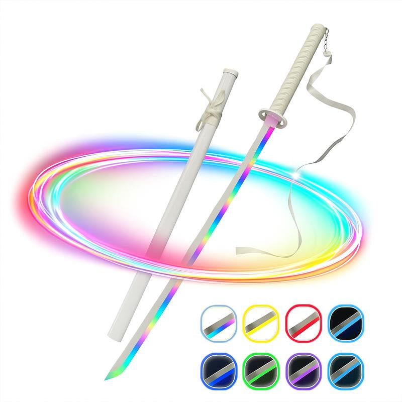 Light up Bleach Anime Sode No Shirayuki Sword - 40 Inches Plastic Anime Cosplay Prop with Sageo Belt & Stand
