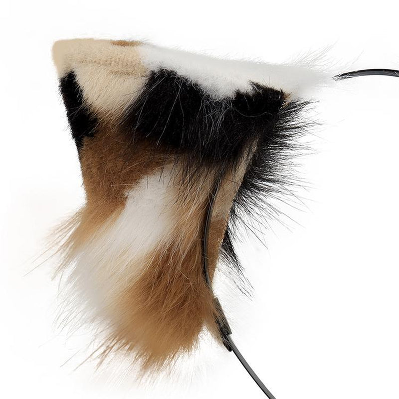 Halloween Cosplay Set - 2-Piece Soft Furry Ears Headband + Plush Tail, Cute Party Costume Accessories for Women and Girls