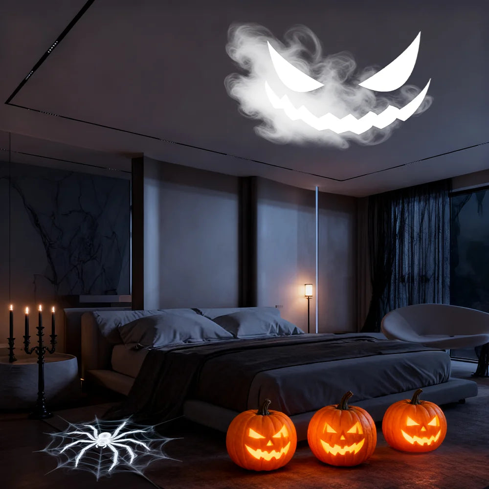 LED Projector Light - USB Powered Rotatable Multi-Angle Interior Atmosphere Lamp with Various Patterns for Bedroom, Living Room, and Holiday Decorations - Set of 6
