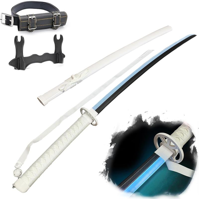 Light up Bleach Anime Sode No Shirayuki Sword - 40 Inches Plastic Anime Cosplay Prop with Sageo Belt & Stand